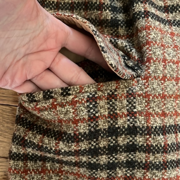 Wonderful Retro Plaid Wool-Blend Coat Size Small - Picture 14 of 16